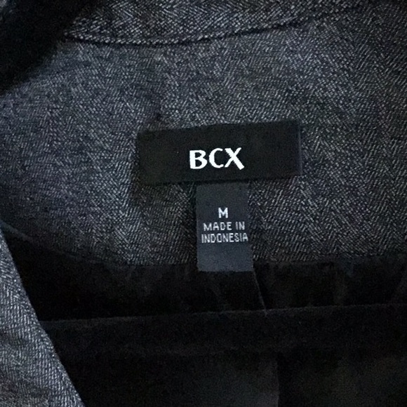 BCX Back Lined Short Sleeve Blazer-Grey 3 Button - Picture 6 of 8